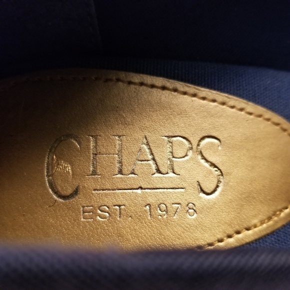 Chaps blue denim espadrille shoes wedge heels size 9B - Picture 3 of 6